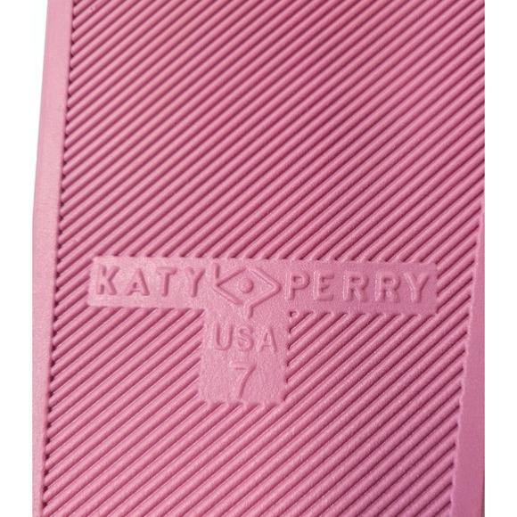 Katy Perry Pool Slide Shell Shoes Womens Size 7M Dark Pink Gold Seashell Sandals - Picture 5 of 12